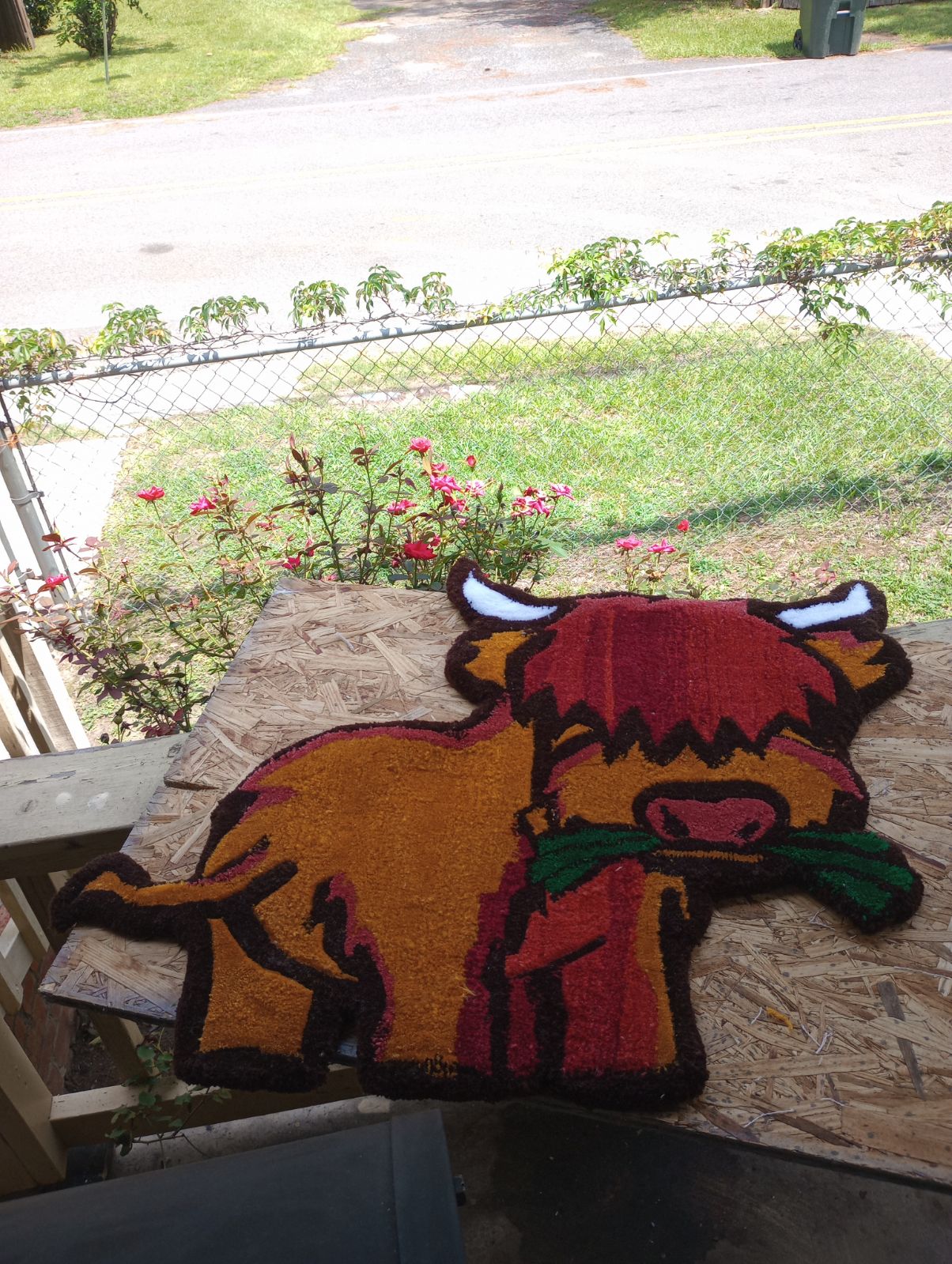 Highlander cow rug