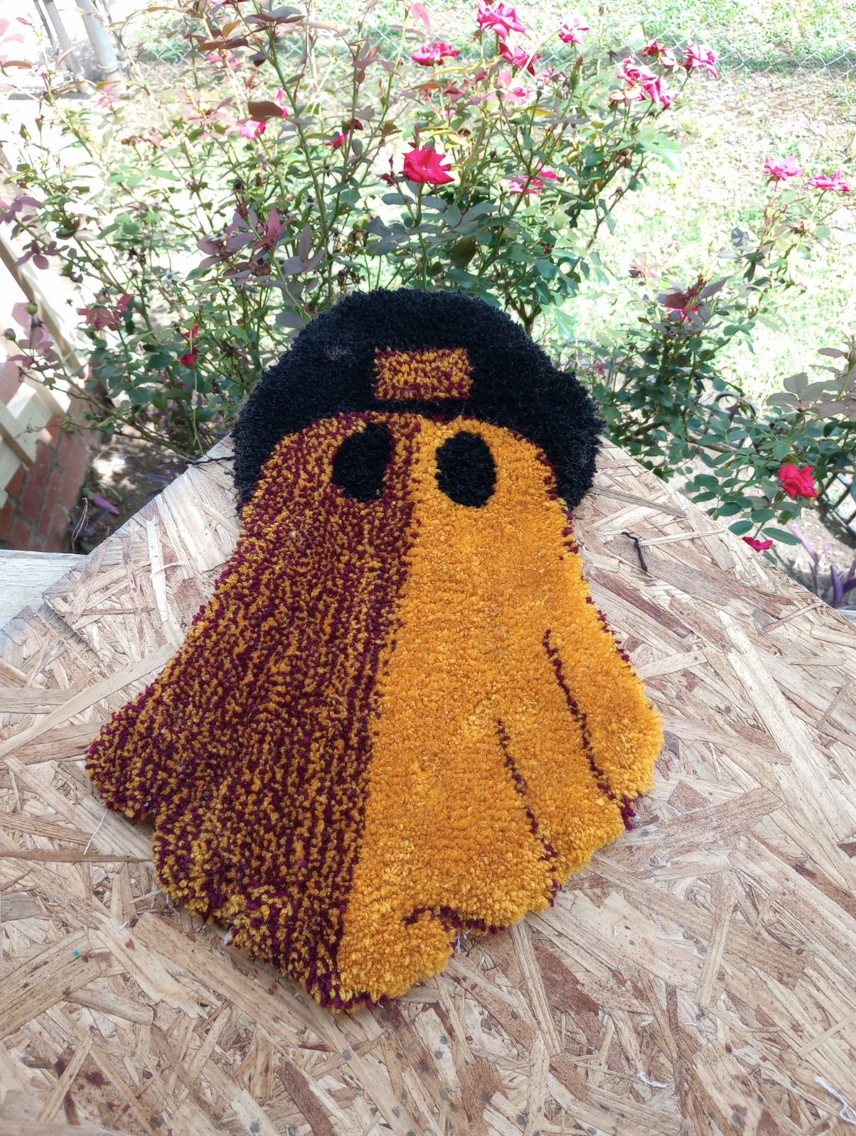 Burgundy & Gold Ghost Rug