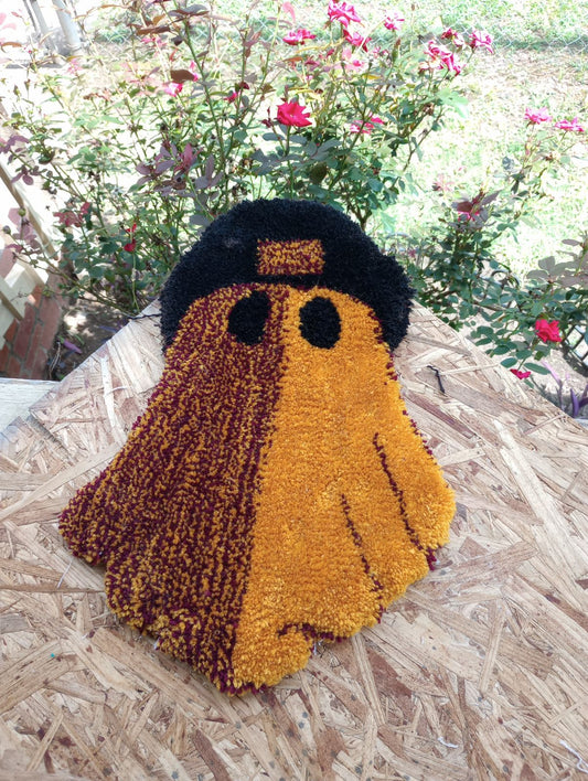 Burgundy & Gold Ghost Rug